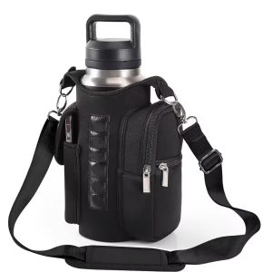 magnetic gym bag crossbody water bottle pouch phone holder sling bag for men women fitness travel sports
