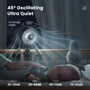 gaiatop mini portable stroller fan m10