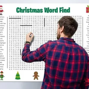 ⏰ jumbo thanksgiving & christmas word search poster – giant 36"x24" wall game! 🎉