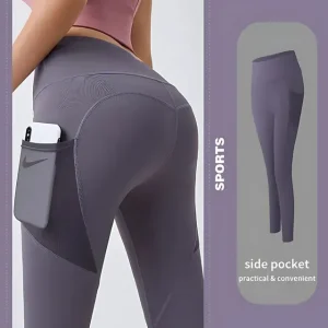 🔥hot sale 49% off🔥high waisted tummy control side pocket shaping training leggings
