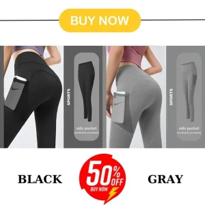 🔥hot sale 49% off🔥high waisted tummy control side pocket shaping training leggings