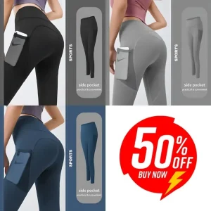 🔥hot sale 49% off🔥high waisted tummy control side pocket shaping training leggings