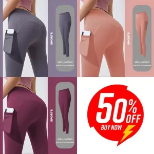 🔥hot sale 49% off🔥high waisted tummy control side pocket shaping training leggings