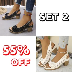 🔥best seller last day sale 60% off🔥 buckled square heel sandals for women