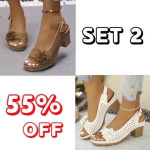 🔥best seller last day sale 60% off🔥 buckled square heel sandals for women