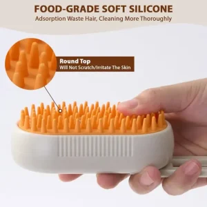 steam cat brush 4 in 1 rechargeable cat steam brush anti static massage cleaning