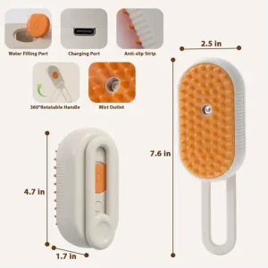 steam cat brush 4 in 1 rechargeable cat steam brush anti static massage cleaning