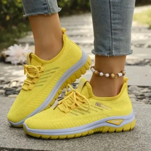 last day 60 offwomens mint green breathable knit sneakers slip on low top walk