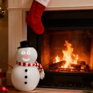 talking animated blink snowman with built in projector speaker plugn play