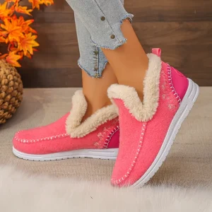 orthopedic fleece slip on boots