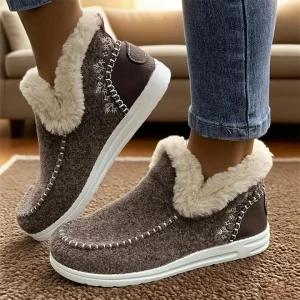 orthopedic fleece slip on boots