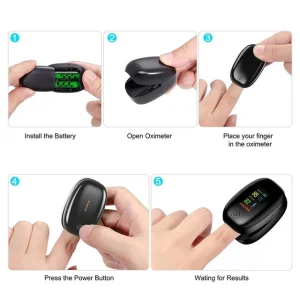 gempulse pro fingertip pulse oximeter – smart spo2 & heart rate monitor 🖤📊