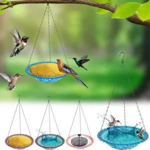 best seller hanging bird feeder tray β outdoor garden & balcony bird feeding dish with iron chain