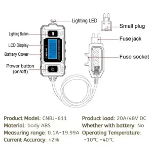 last day promotion 49automotive circuit fault probe tester